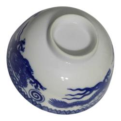 Çin Mavi Dragon Porselen Ramen Kasesi