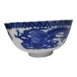 Çin Mavi Dragon Porselen Ramen Kasesi