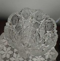 Antika Kesme Kristal Vazo