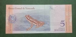 Venezuela 2018 5 Bolivar Çil