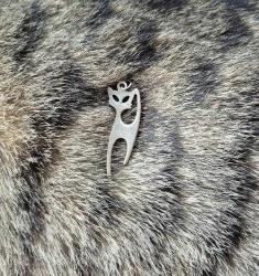 alpaka kedi kolye ucu