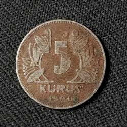 5 Kuruş 1940