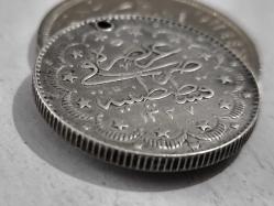 Osmanlı Sultan Mehmet Reşat 10 kuruş Gümüş 1327/7