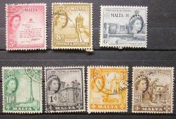 LOT.18 » KARIŞIK MALTA PULLARI KRALİÇE II. ELIZABETH RESİMLİ DAMGALI M9