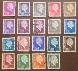LOT.15 » ATATÜRK SÜREKLİ PULLARI DAMGALI M6