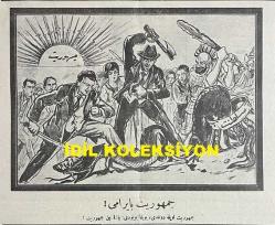 Osmanlıca Karagöz Mizah Dergisi-Gazetesi, Orijinal Dönem Basım, (Ottoman Magazine-Newspaper-Journal Illustré Cara-Gueuz) - 28 Ekim (Teşrin-i Evvel) 1925 - Sayı: 1838 - Hicri: 9 Rebiülahir 1344 - Karikatür: Gücü Gücü Yetene mi? 