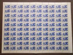 LOT.12 » 1966 RUSYA - SOVYETLER BİRLİĞİ MODERN KOMÜNİKASYONLAR KONULU 100 ADET PUL TABAKA HALİNDE DAMGALI M-F1