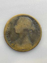 LOT.1 » 1877 TARİHLİ VICTORIA DÖNEMİ INGİLTERE ONE PENNY