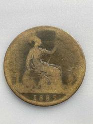 1885 TARİHLİ VICTORIA DÖNEMİ INGİLTERE ONE PENNY