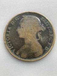 1889 TARİHLİ VICTORIA DÖNEMİ INGİLTERE ONE PENNY