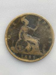 1889 TARİHLİ VICTORIA DÖNEMİ INGİLTERE ONE PENNY