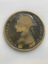 1891 TARİHLİ VICTORIA DÖNEMİ INGİLTERE ONE PENNY
