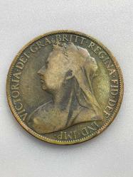 1898 TARİHLİ VICTORIA DÖNEMİ INGİLTERE ONE PENNY
