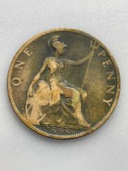 1898 TARİHLİ VICTORIA DÖNEMİ INGİLTERE ONE PENNY