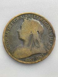 1896 TARİHLİ VICTORIA DÖNEMİ INGİLTERE ONE PENNY