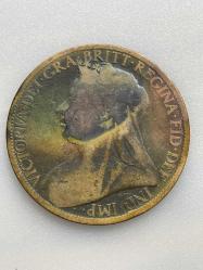 1897 TARİHLİ VICTORIA DÖNEMİ INGİLTERE ONE PENNY