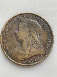 LOT.8 » 1900 TARİHLİ VICTORIA DÖNEMİ INGİLTERE ONE PENNY