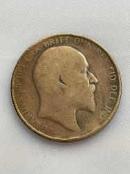 1906 TARİHLİ EDWARDVS VII DÖNEMİ INGİLTERE ONE PENNY