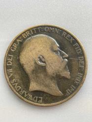 1907 TARİHLİ EDWARDVS VII DÖNEMİ INGİLTERE ONE PENNY