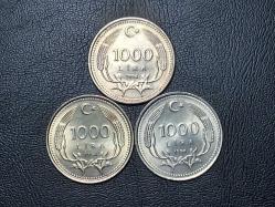 1994 YILINA AİT MADENİ 1000 TÜRK LİRASI  3 LÜ SET  ÇİL TCB 4547