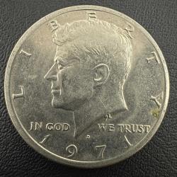 ABD Half Dolar 1971 D. Amerika 1/2 Yarım Kennedy
