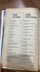 ADAM SANAT DERGİSİ - OCAK 1990 SAYI: 50  MEMET FUAT - SAMİM KOCAGÖZ - MEHMET SERDAR - UĞUR KÖKDEN - A. CELAL BİNZET - GÜRHAN TÜMER - PETER COLLIER - FREDERIC DUCHAMPS - NADEJDA MANDELSTAN - HASAN ANAMUR - ÜSTÜN ALSAÇ - HİLMİ BÜYÜKŞEKERCİ - YAVUZER ÇETİNKAYA - GUSTAV KLIMT - İNCİ ASENA - İ. TİMUÇİN YEKTA - TURGAY FİŞEKÇİ  ŞAİRLER GREVİ - KİTAPTAN YANA - BİLİNÇ ENDÜSTRİSİ - GLAESER: 1902 DOĞUMLULARIN SÖZCÜSÜ - YARATMA SÜRECİNDE BUNALIM - GURBETÇİ YAPITLAR - DEVRİMCİ KÜLTÜR DÜŞLERİ - BİR ŞAİRİN ÖLDÜRÜLÜŞÜ - ANILAR - KLIMT'İN KADINLARI - BİLİNÇSİZ TÜRKÇE KULLANIMI - KARİKATÜRDE GELİŞMELER - TÜRK SİNEMASINDA GENEL GÖRÜNÜM - BU SAYIDAKİ RESSAM - KAPAK - ABONE KOŞULLARI - İLAN KOŞULLARI - 80 SAYFA