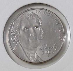 2006 AMERİKA 5 CENTS ORİJİNAL MADENİ PARASI ÇİL T5BB3 NADİRDİR