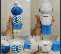 Şirinler şirin kumbara 3 parçaya bölünür her parça kumbara olarak kullanılır koleksiyon dekor tasarım hediye vintage retro nostalji hobi reklam promosyon aksesuar