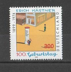 1999 Almanya Yazar Erich Kästner'in Doğumunun 100. Yıldönümü Tam Seri MNH