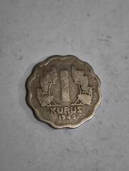 1940 Papatya 1 Kuruş (Nadir)