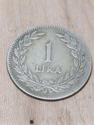 P1--- MADENİ PARA 1947 GÜMÜŞ 1 LİRA