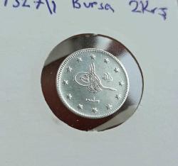 NADİR SULTAN M. REŞAT HAN DÖNEMİ BURSA SEYAHAT GÜMÜŞ 2 KURUŞ ÇİL