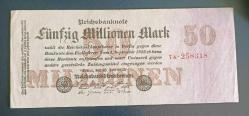 Almanya 1923 50 Milyon Mark Enflasyon Dönemi