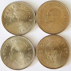 Türkiye Cumhuriyeti 1991-- 1992 Yılı 2500 Lira Ters Düz Takım        (8603)