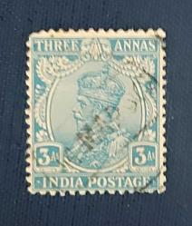 İngiliz sömürgesi Hindistan Kral V. George Dönemi 1924- damgalı