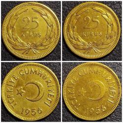 2 ADET 1956 YILI 25 KURUŞ