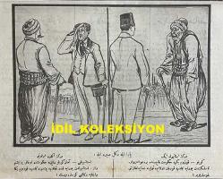 Osmanlıca Karagöz Mizah Dergisi-Gazetesi, Orijinal Dönem Basım, (Ottoman Magazine-Newspaper-Journal Illustré Cara-Gueuz) - 25 Ağustos 1923 - Sayı: 1611 - Hicri: 12 Muharrem 1342 - Rumi: 25 Ağustos 1339 - Karikatür: 