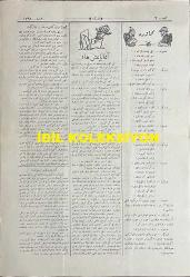 Osmanlıca Karagöz Mizah Dergisi-Gazetesi, Orijinal Dönem Basım, (Ottoman Magazine-Newspaper-Journal Illustré Cara-Gueuz) - 30 Haziran 1923 - Sayı: 1595 - Hicri: 15 Zilkade 1341 - Rumi: 30 Haziran 1339 - Lozan Barış Konferansı Temalı İsmet İnönü'yü Tasvir Eden Karikatür: Lozan'da Talimat Komedyası 