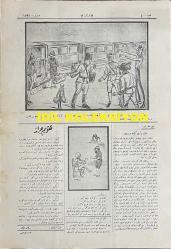 Osmanlıca Karagöz Mizah Dergisi-Gazetesi, Orijinal Dönem Basım, (Ottoman Magazine-Newspaper-Journal Illustré Cara-Gueuz) - 30 Haziran 1923 - Sayı: 1595 - Hicri: 15 Zilkade 1341 - Rumi: 30 Haziran 1339 - Lozan Barış Konferansı Temalı İsmet İnönü'yü Tasvir Eden Karikatür: Lozan'da Talimat Komedyası 