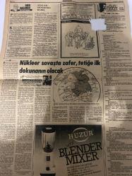 TERCÜMAN GAZETESİ - DOĞUM GÜNÜ HEDİYESİ (TURKISH NEWSPAPPER) - 23 ŞUBAT 1982  - SADECE TEK YAPRAKTIR-Sabancı-Erkan Yiğit-Nursun Alev-Ankara-Ahmet Kabaklı-Rauf Tamer-Güngör Kabakçıoğlu-Fikret Işıltıcı-Hasan Demirkaya-Ömer Oruç-Ahmet Şensoy-Fikret Helvacıoğlu-Papandreu-Türkiye’nin yeni korkusu işsizlik-Çare 4 trilyonluk yatırım-Milletlerarası bir konferans Kıbrıs için çare olamaz-Aile kavgası okulda sürdü öfkeli koca öğretmen eşini öğrencilerin gözü önünde dövdü-AET’ye üye ülkelerdeki işsiz sayısı 10,7 milyona ulaştı-İşkenceyle öldürüldüğü iddia edilen sanık gazetecilere gösterildi-Gün Işığında-Adalar denizinde barış-Nükleer savaşta zafer tetiğe ilk dokunanın olacak-İsim Tombala’nın 5’inci oyunu başladı-İsim Tombala oyunu milyonerlerinin sayısı 15’e çıktı-Huzur yeni Blender Mixer-Sözün Kısası-Ya hep ya hiç-Çize çize-Düşünce
