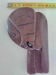 Shona, El Yapımı, Kahverengi Serpantin Heykel: Büyük Fil