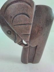 Shona, El Yapımı, Kahverengi Serpantin Heykel: Küçük Fil