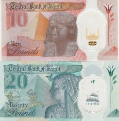 MISIR 2022 YILI 10 VE 20 PAUNDS ( POLYMER ) / ÇİL KONDİSYON