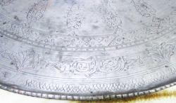 AnTiKa OSMANLI SÜPER İŞLEMELİ YaZıLı BAKIR TEPSİ-SİNİ.....58cm