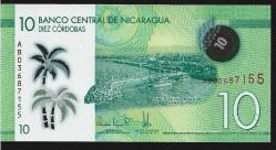 ** NİKARAGUA ( 10 * CORDOBAS ) 2014 * PLASTİK - ÇİL