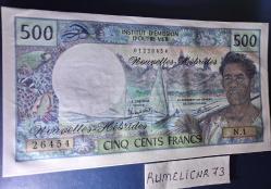 New Hebrides-500 Francs-1970/81-ÇİL/UNC