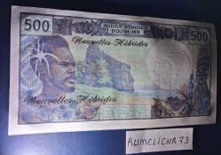 New Hebrides-500 Francs-1970/81-ÇİL/UNC