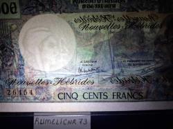 New Hebrides-500 Francs-1970/81-ÇİL/UNC