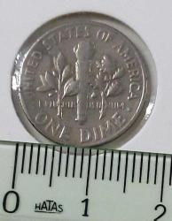 1966 AMERİKA 1 DIME ORİJİNAL MADENİ PARASI ÇİLALTI 2B1B1S NADİRDİR