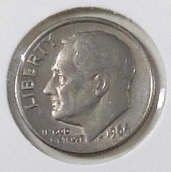 1966 AMERİKA 1 DIME ORİJİNAL MADENİ PARASI ÇİLALTI 2B1B1S NADİRDİR